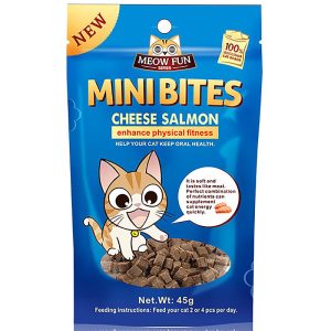 Bánh thưởng cho mèo vị cá hồi và phô mai MEOW FUN Cheese Salmon
