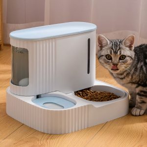 Bộ bát ăn bình nước tự động cho chó mèo PAW Opaque Food Water Feeder